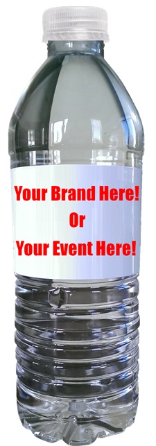 branded water bottle