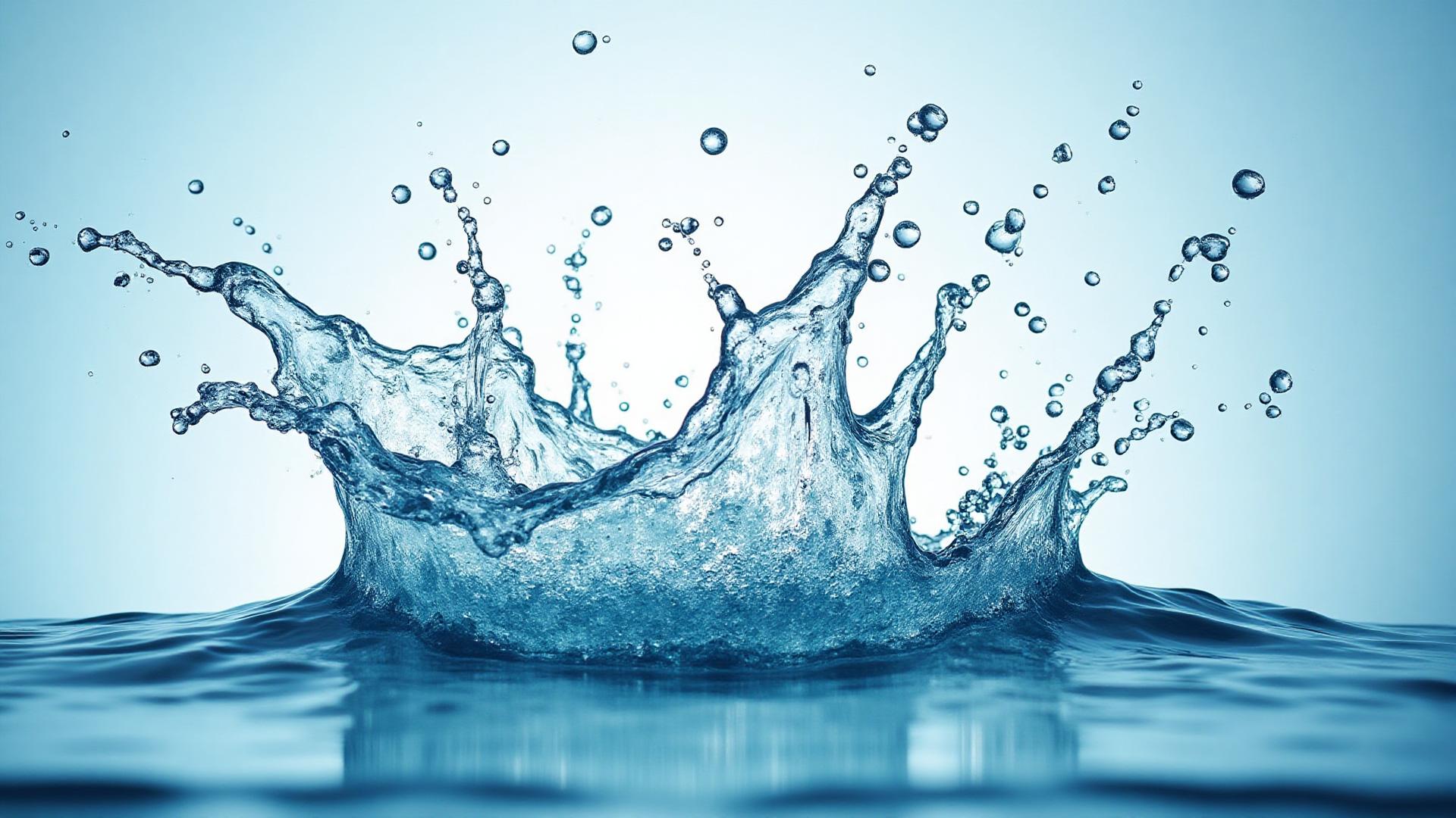 Fresh pure water splash background
